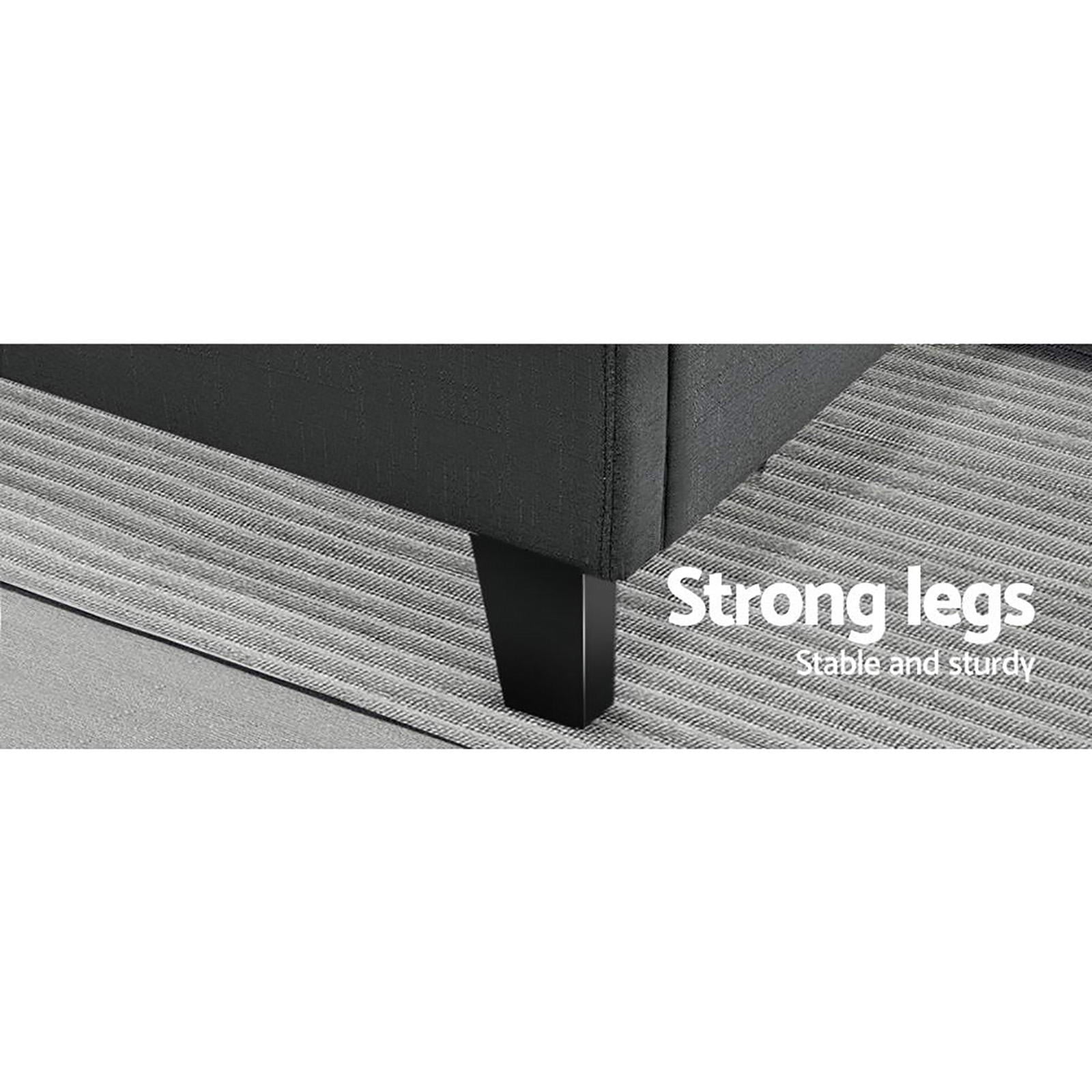 Raleigh (Double) Bed Frame | Fabric - Charcoal - Homecoze