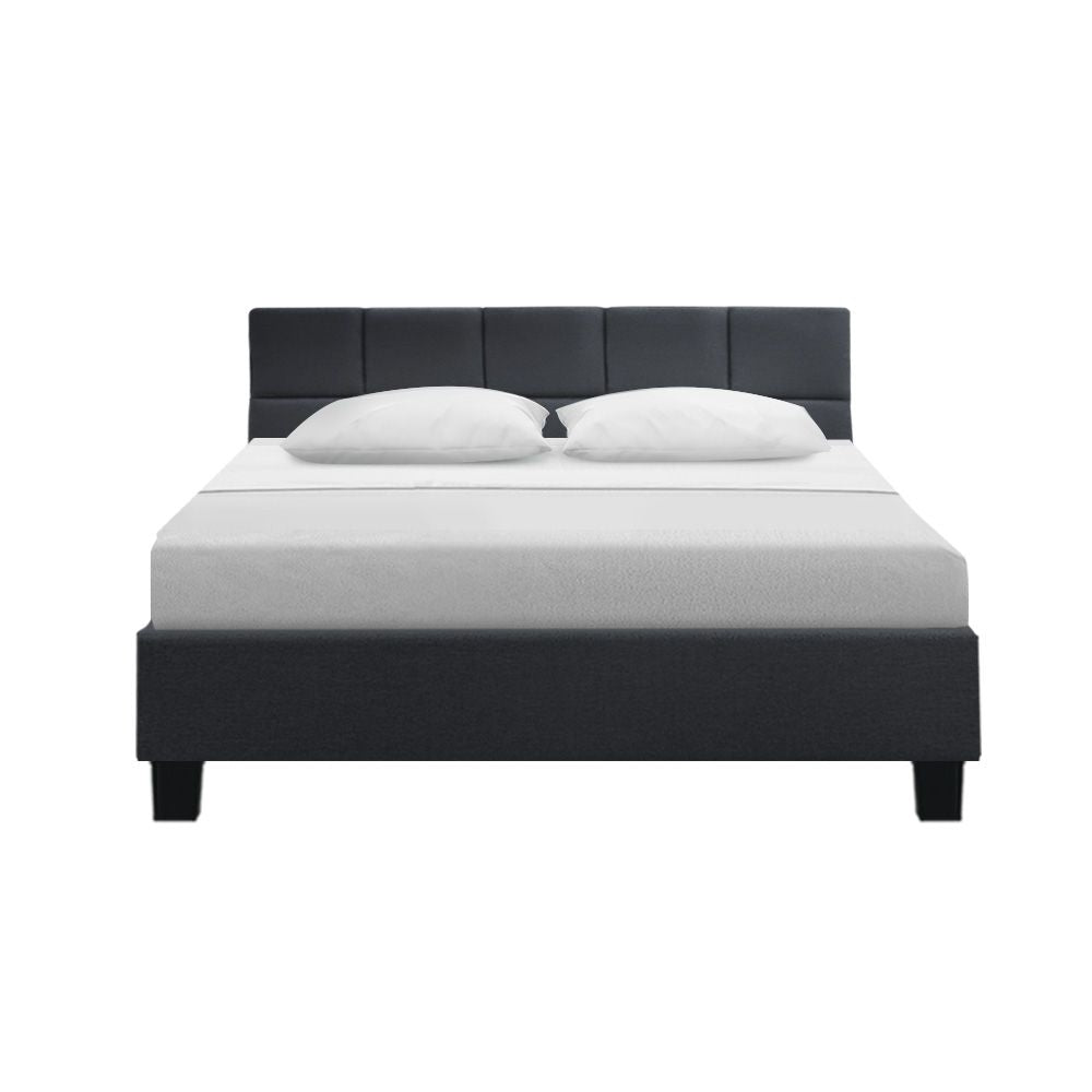 Raleigh (Queen) Linen-Look Bed Frame - Charcoal