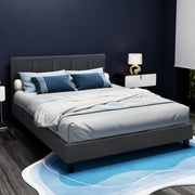 Raleigh (Queen) Bed Frame | Fabric - Charcoal - Homecoze