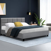 Raleigh (Queen) Linen-Look Bed Frame - Grey