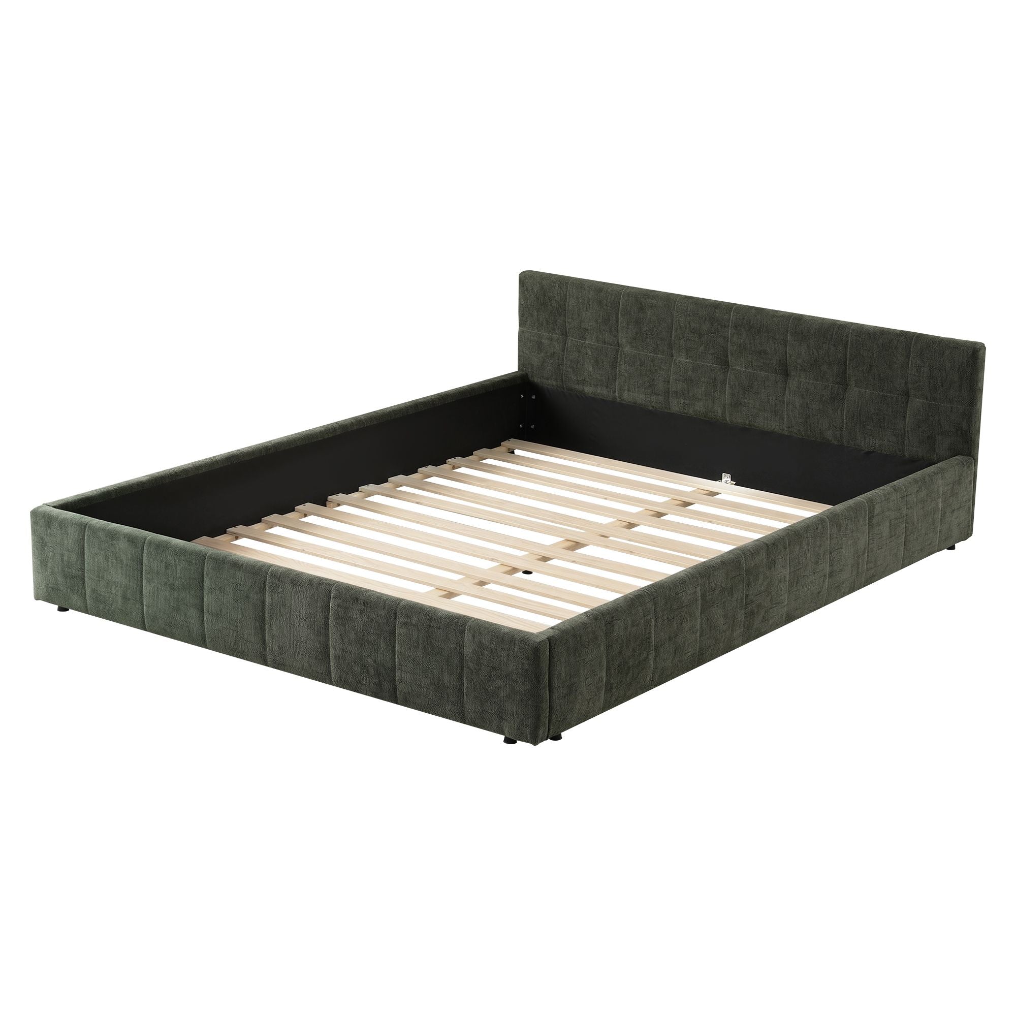 Malibu (Queen) Low Profile Bed Frame - Green