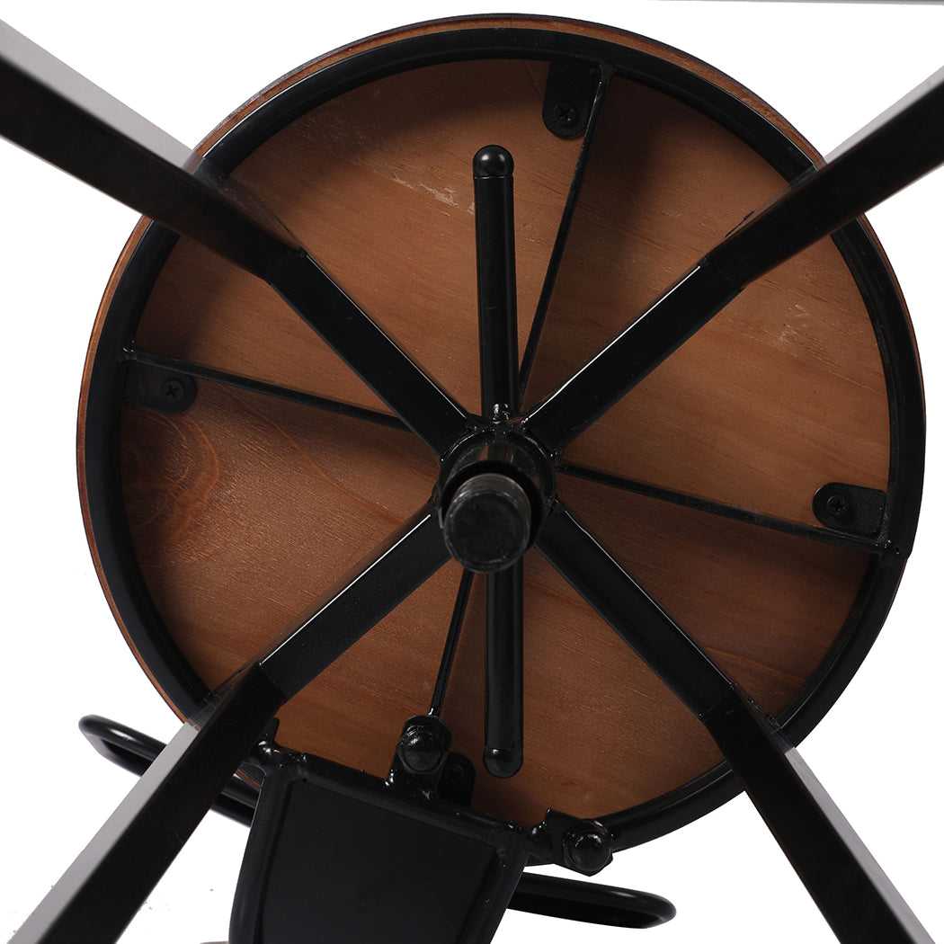 Bailey (Set of 3) Wooden Seat Bar Stools - Natural - Homecoze