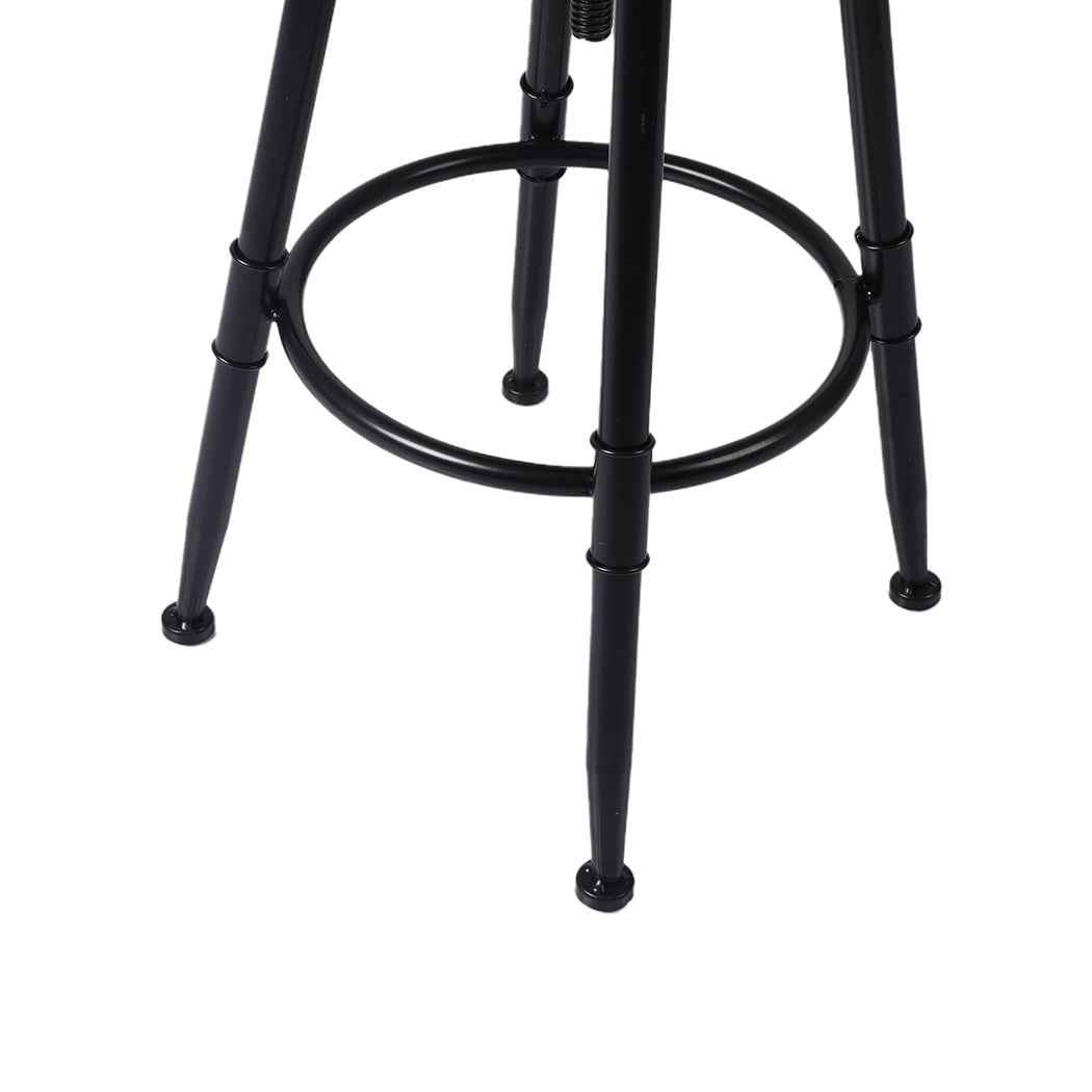 Braxton (Set of 3) Rustic Bar Stools - Brown - Homecoze