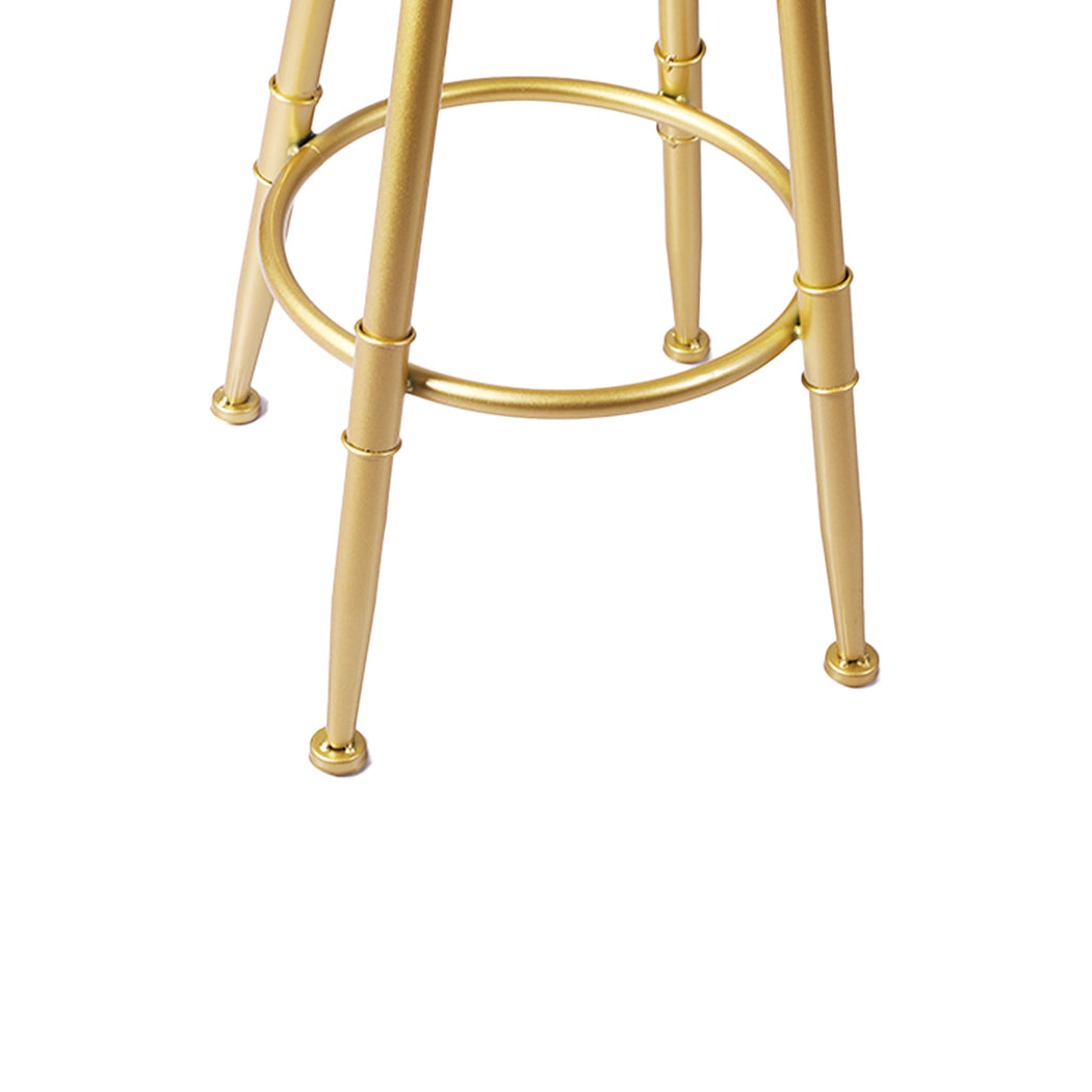 Alexis (Set of 3) Velvet Bar Stools - Green - Homecoze