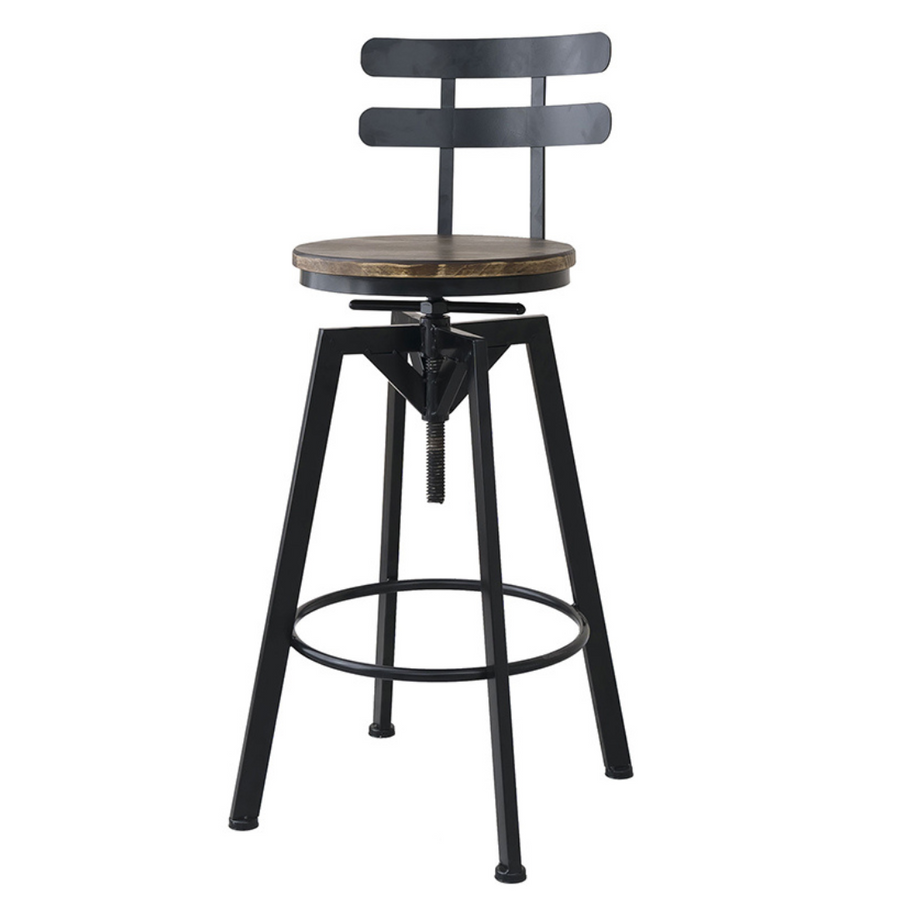 Audrey (Single) Rustic Bar Stool - Brown - Homecoze