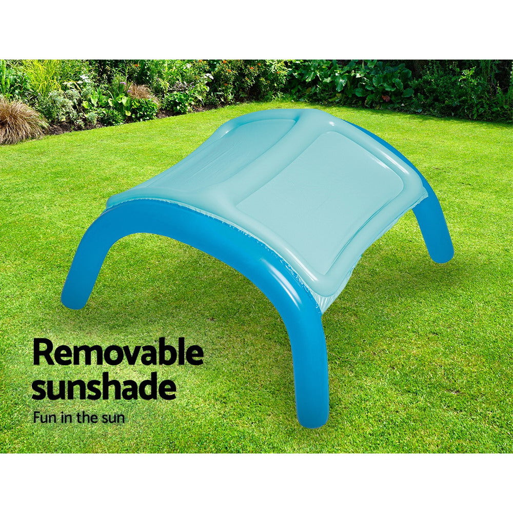 1.4m x 1.4m Kids Inflatable Swimming Pool with Sun Shade - Homecoze