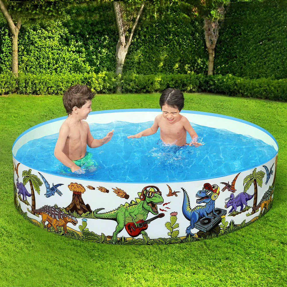 1.8m Round Fill-n-fun Dinosaur Swimming Pool - 946L Capacity - Homecoze