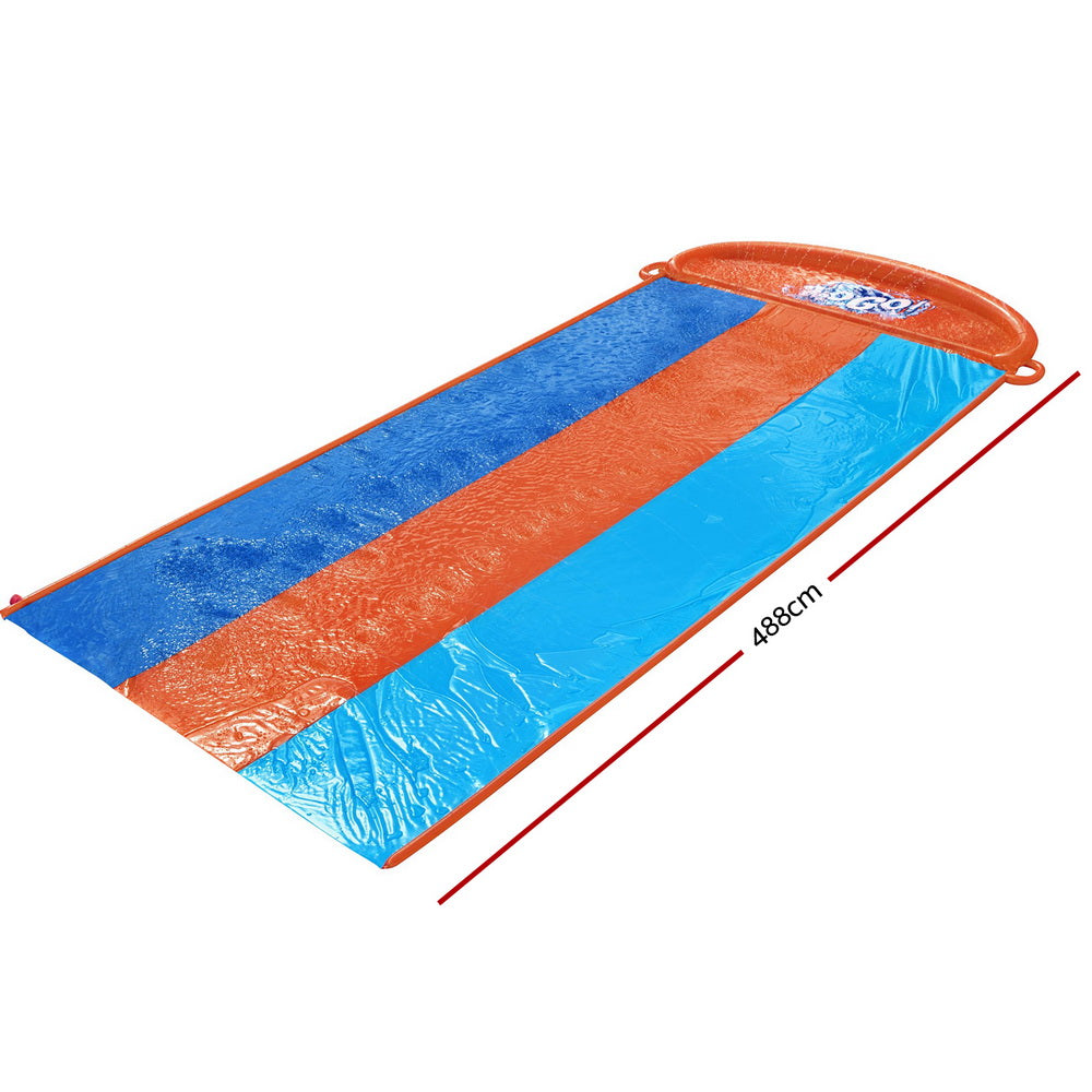 Kids 4.9m Triple Lane Slip & Slide with Water Jets - Homecoze