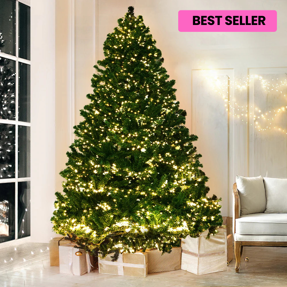 7FT Extra Full Pre-lit LED Christmas Tree - 1250 Tips - Homecoze