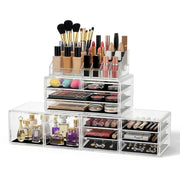 Acrylic Makeup Organiser with 12 Drawers - Clear