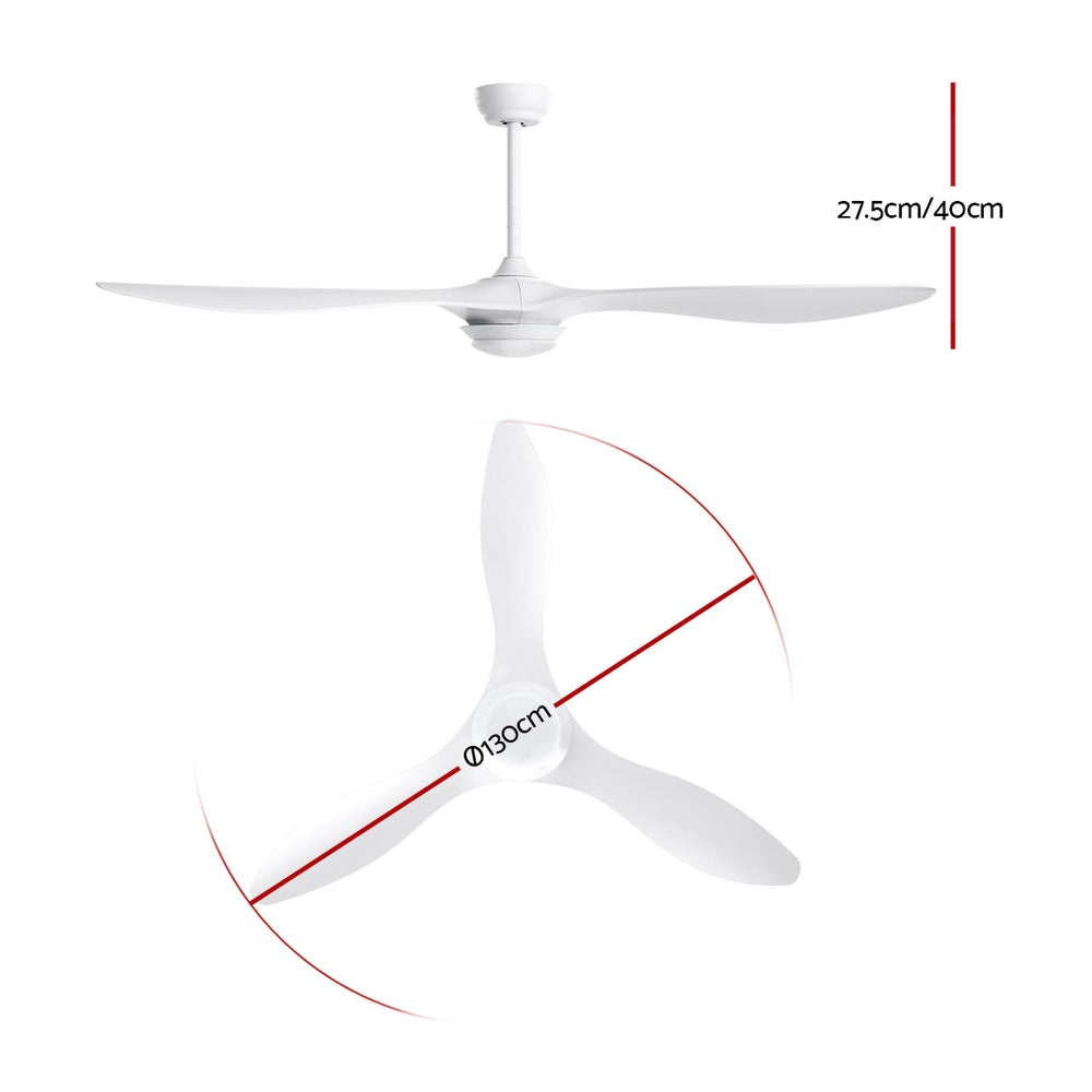 52'' Ceiling Fan With Light Remote DC Motor - Homecoze