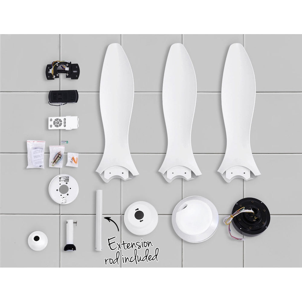52'' Ceiling Fan With Light Remote DC Motor - Homecoze