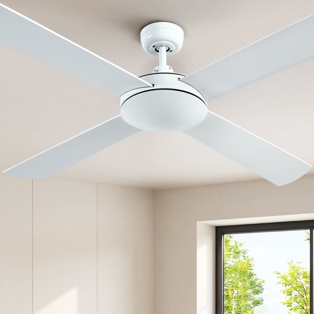 52'' Ceiling Fan with Remote - White - Homecoze
