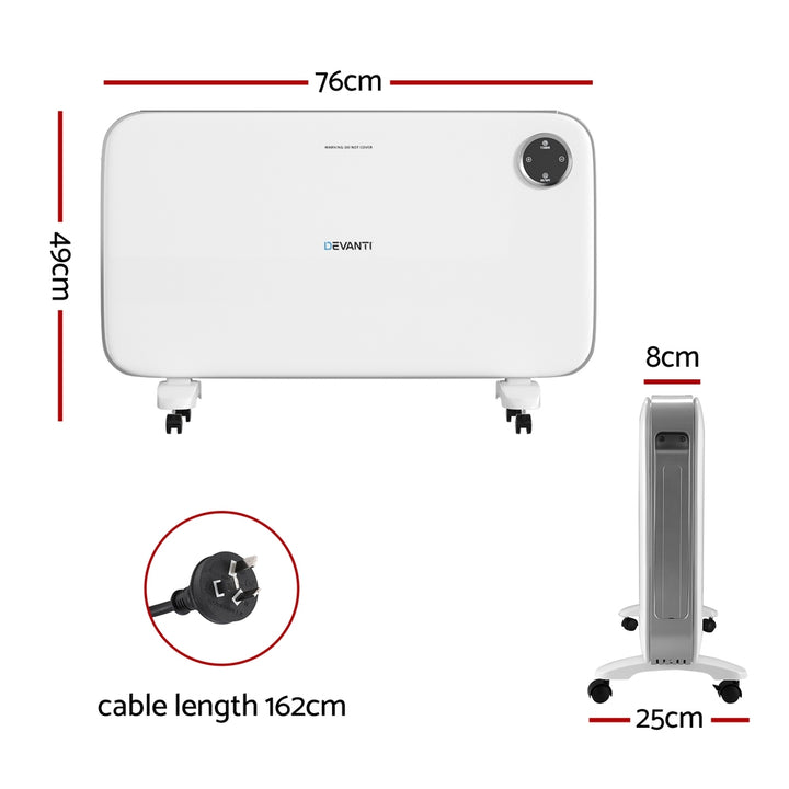 Electric Convection Heater 2000W - White