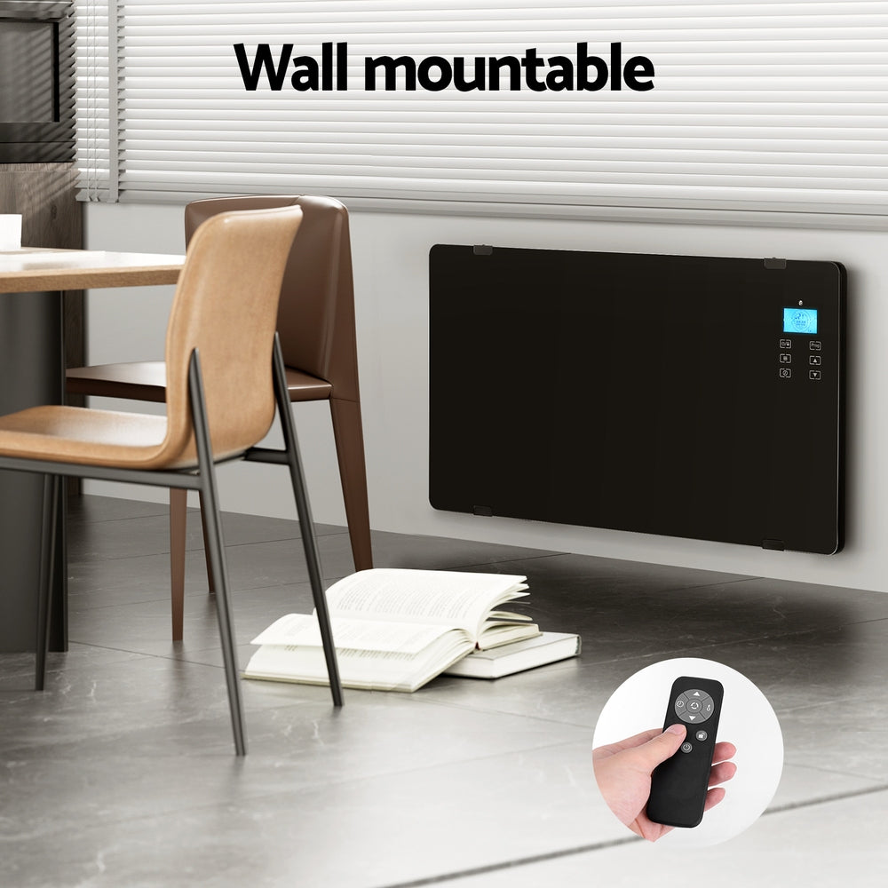 Electric Convection Heater Black 2000W - Homecoze