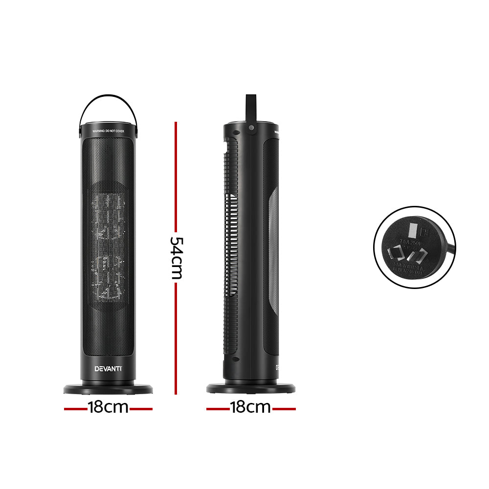 Electric Ceramic Tower Heater Fan/Warm/Hot 2000W - Homecoze