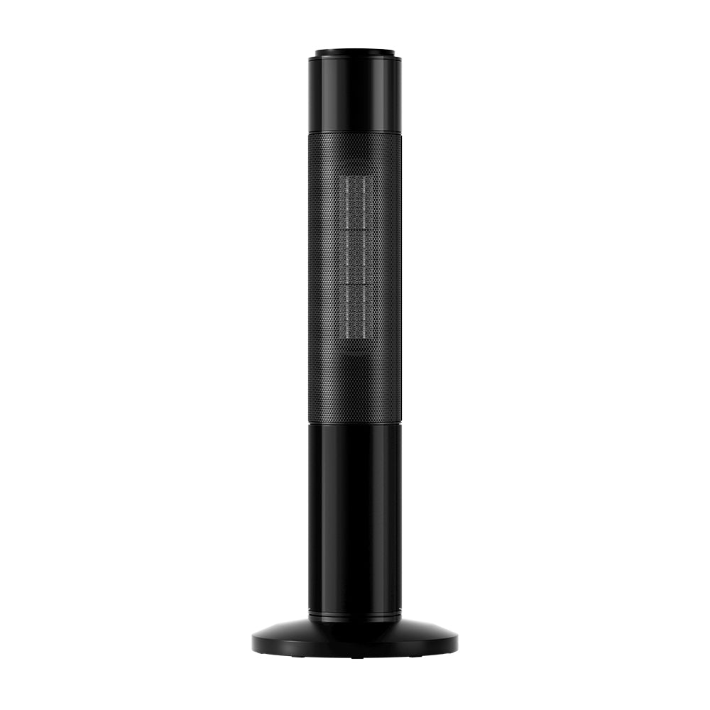 3D Flame Effect Electric Ceramic Tower Heater 2000W - Black - Homecoze