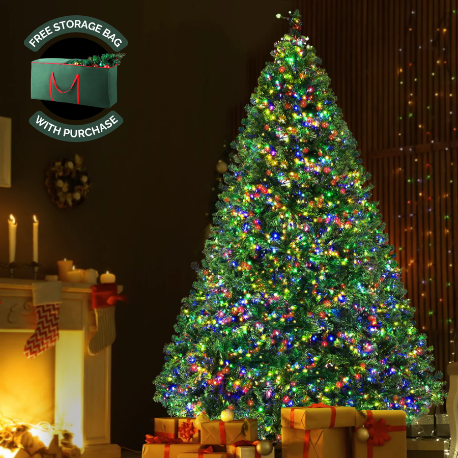 7FT Extra Full Pre-lit Multicolour LED Christmas Tree - 1221 Tips - Homecoze