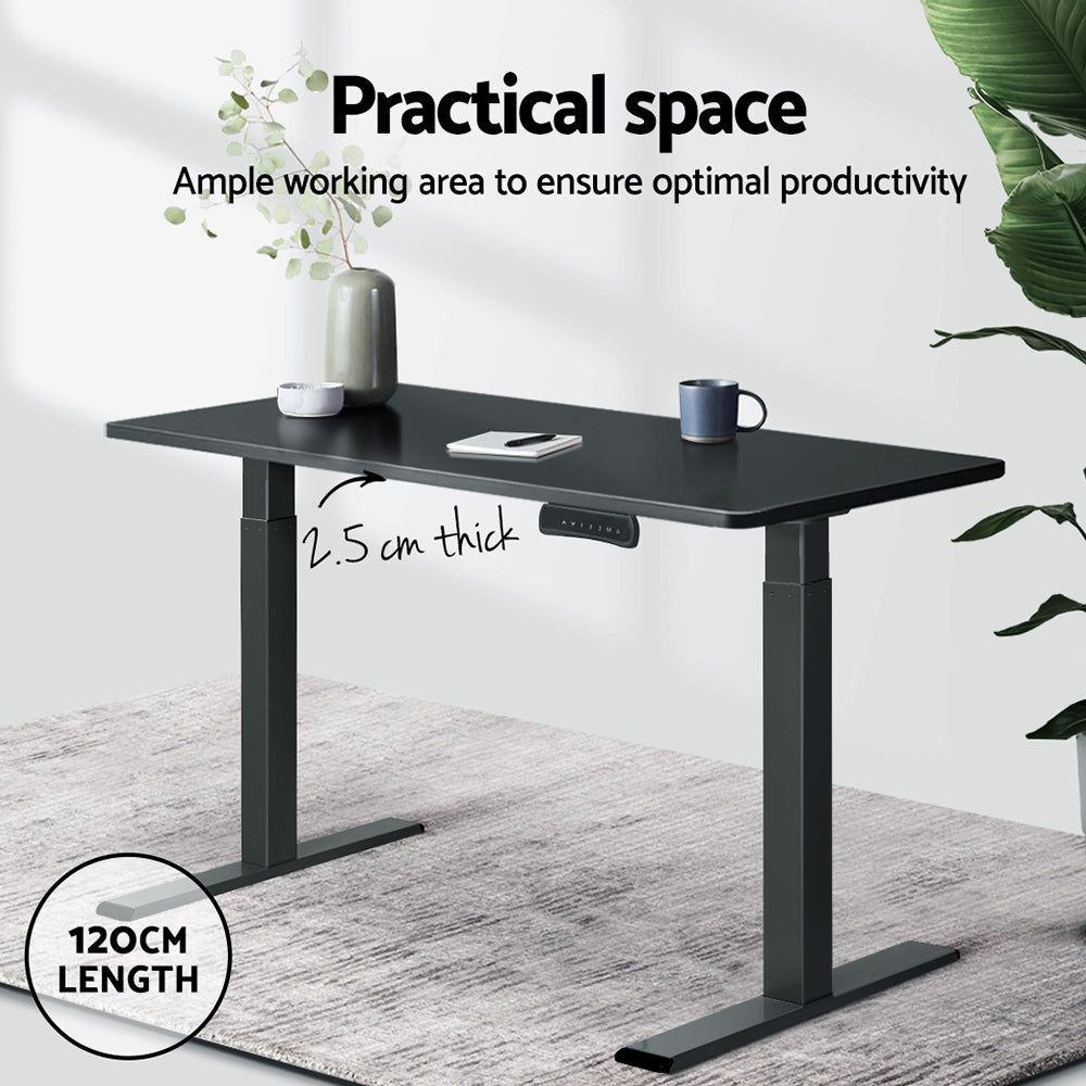 Standing Desk Replacement Table Top 120cm x 60cm - Black - Homecoze