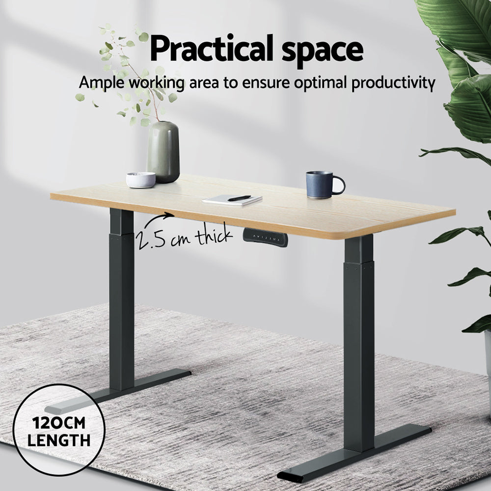 Standing Desk Replacement Table Top 120cm x 60cm - White Oak - Homecoze