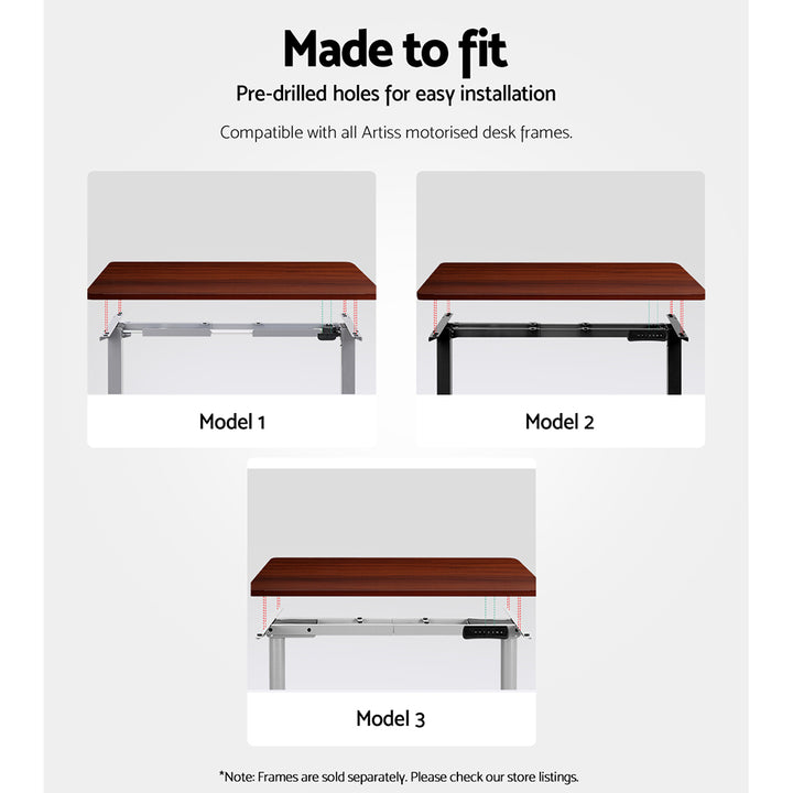 Standing Desk Replacement Table Top 120cm x 60cm - Walnut - Homecoze