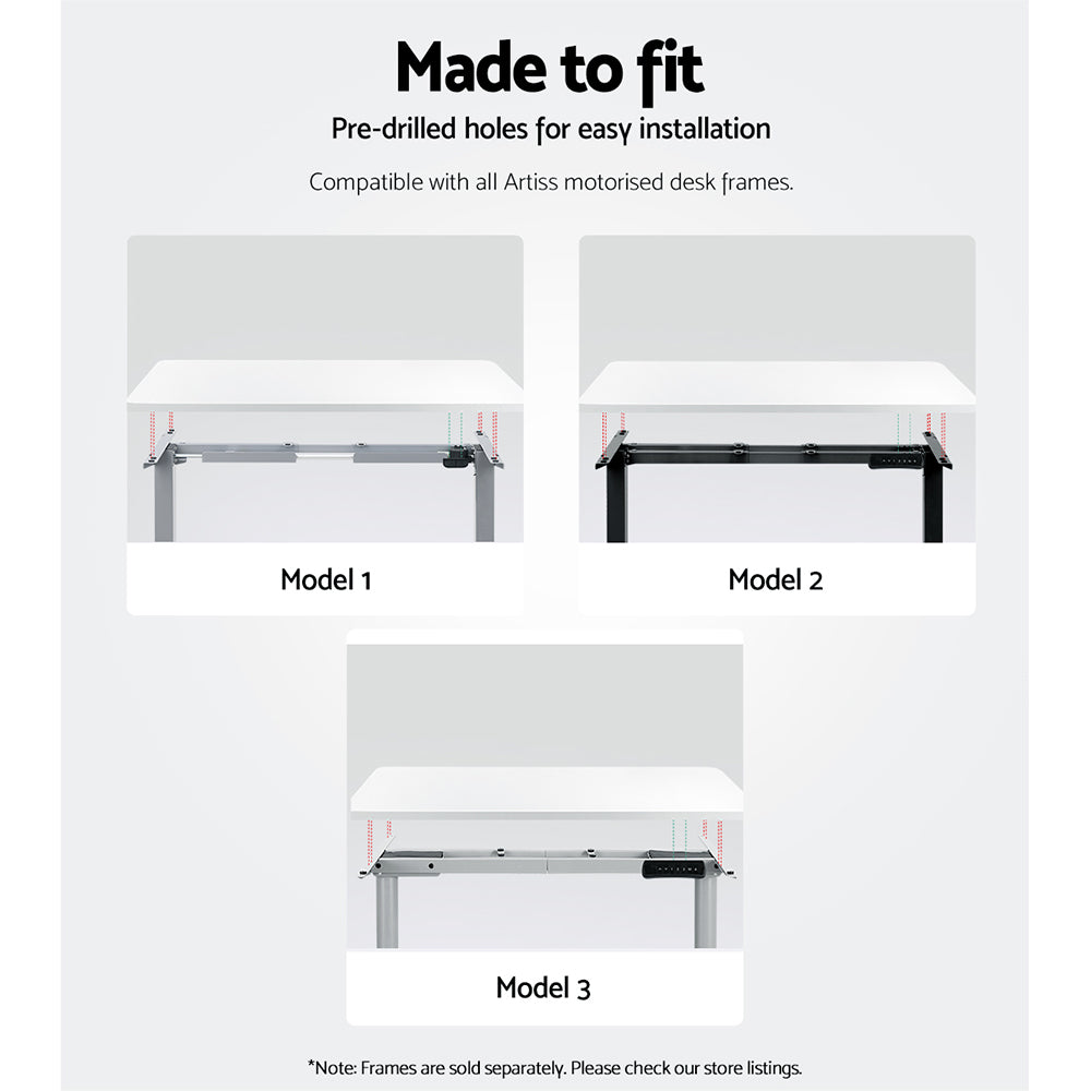 Standing Desk Replacement Table Top 120cm x 60cm - White - Homecoze