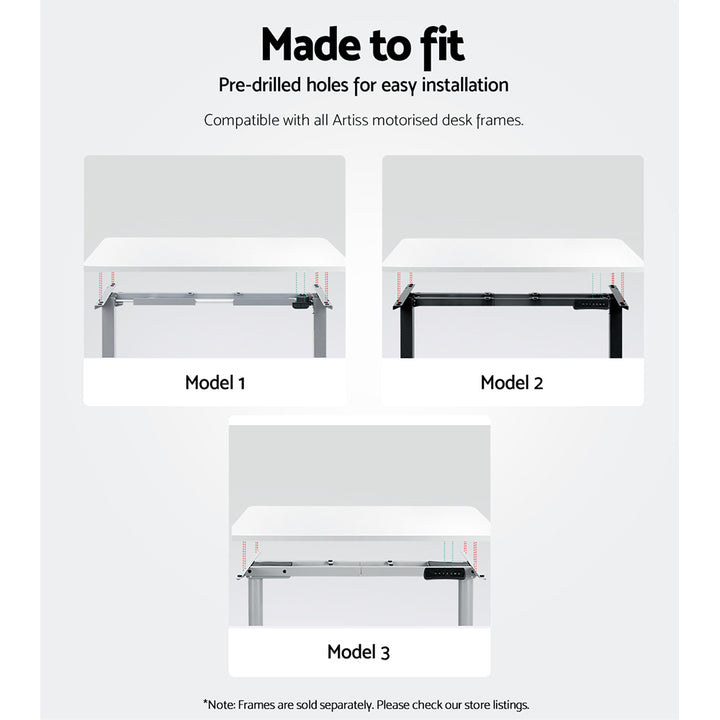 Standing Desk Replacement Table Top 120cm x 60cm - White - Homecoze