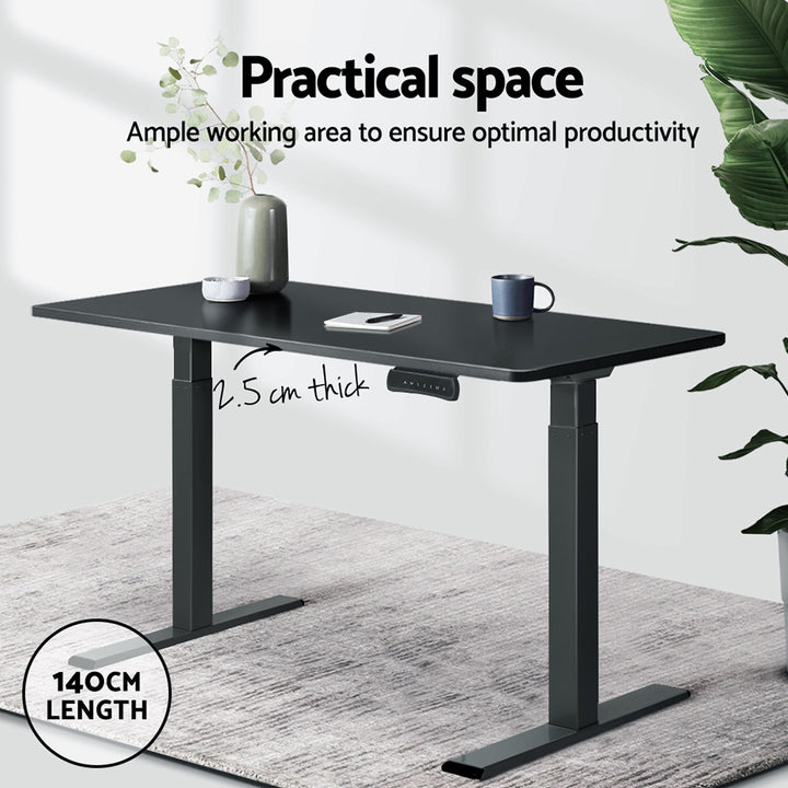 Standing Desk Replacement Table Top 140cm x 70cm - Black - Homecoze