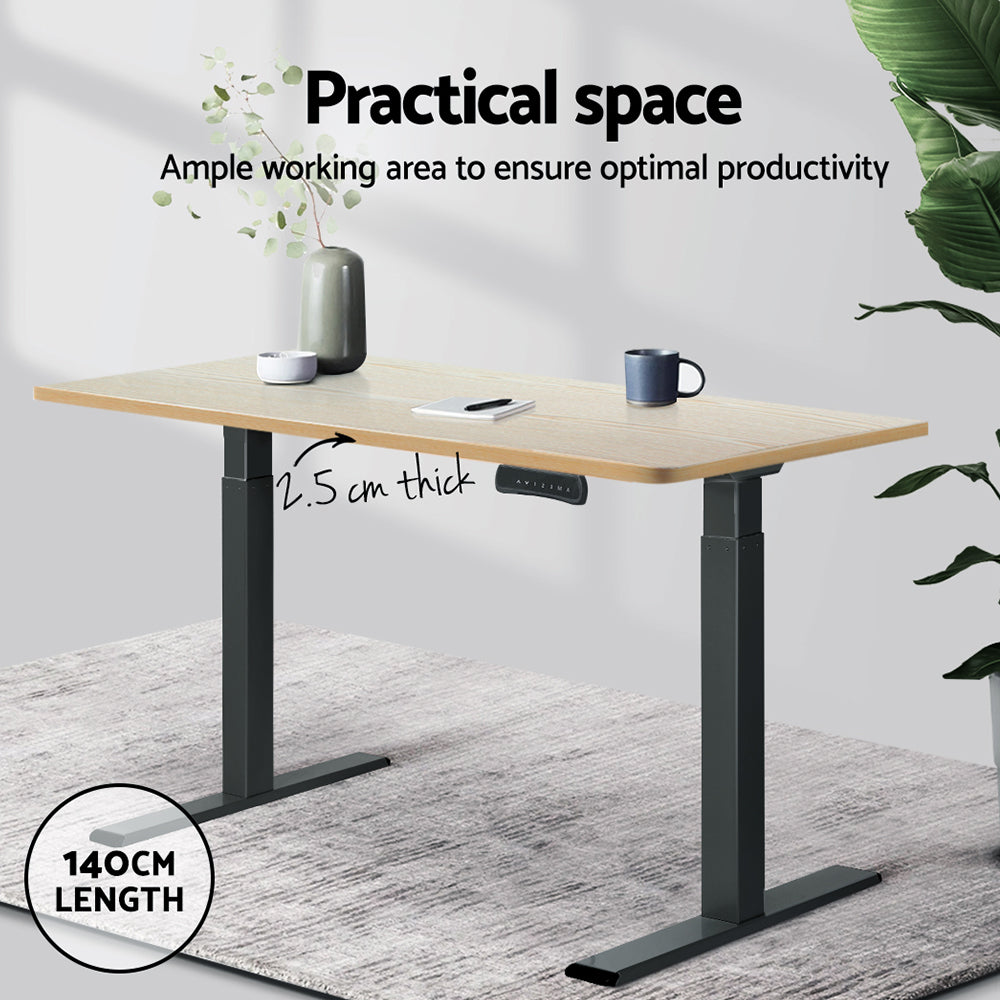 Standing Desk Replacement Table Top 140cm x 70cm - White Oak - Homecoze