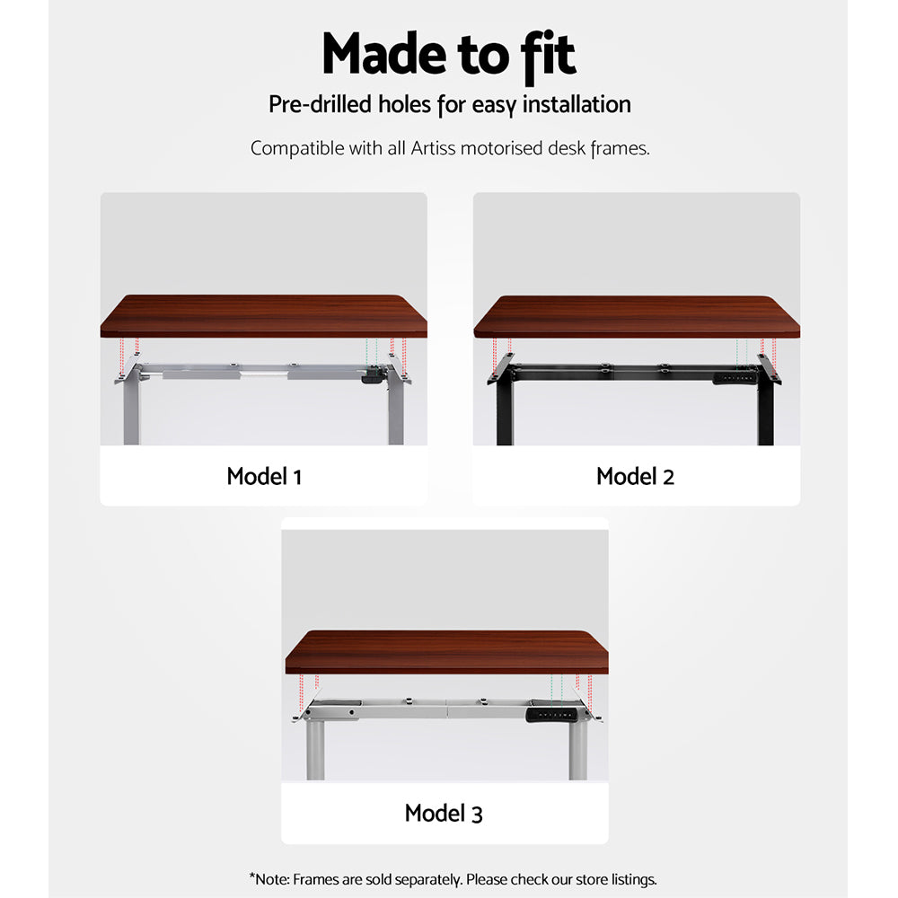 Standing Desk Replacement Table Top 140cm x 70cm - Walnut - Homecoze
