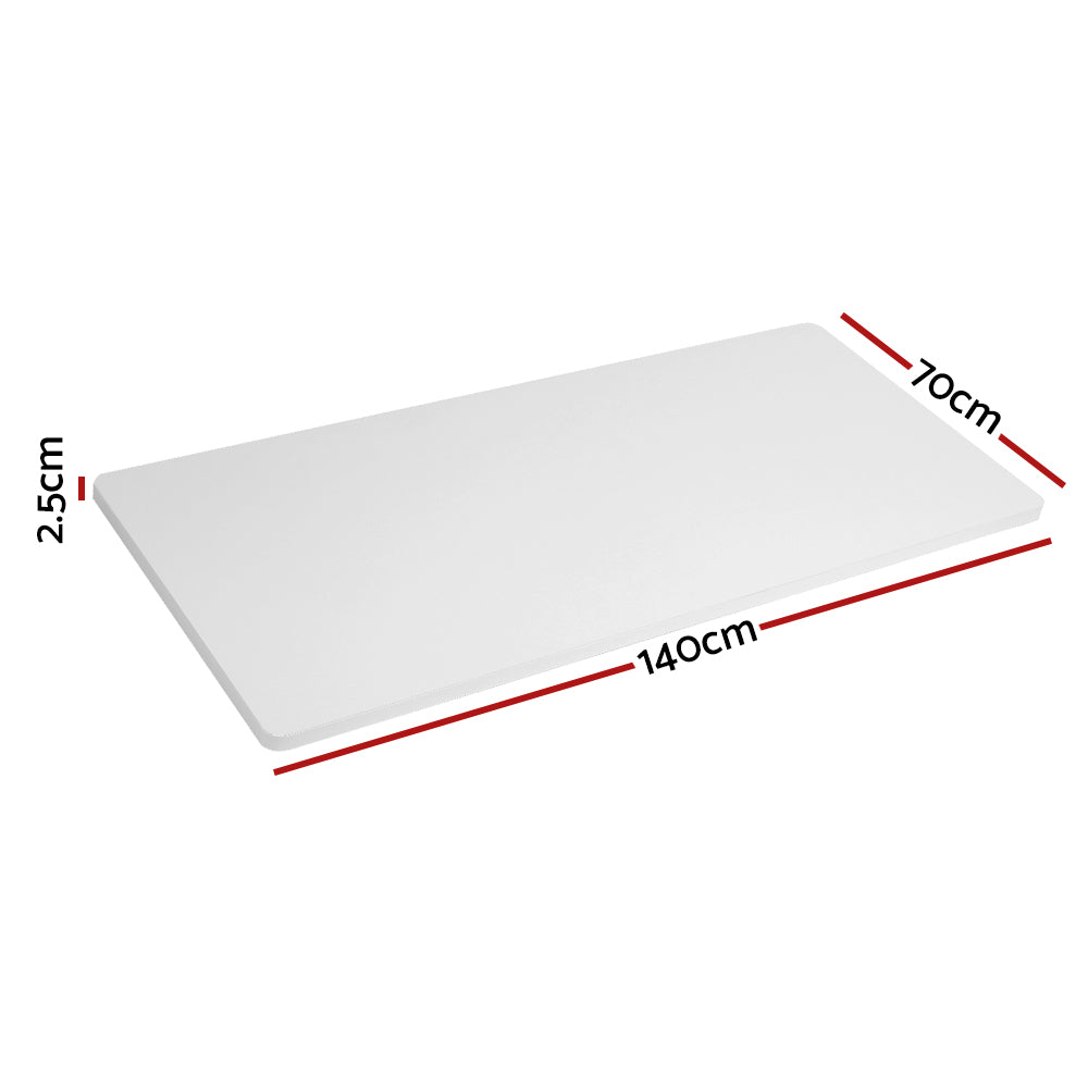 Standing Desk Replacement Table Top 140cm x 70cm - White - Homecoze