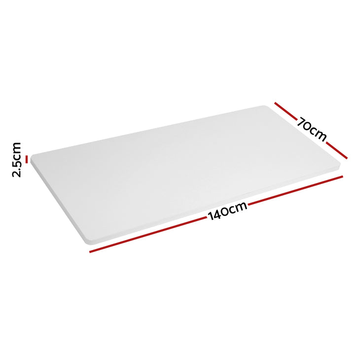 Standing Desk Replacement Table Top 140cm x 70cm - White - Homecoze