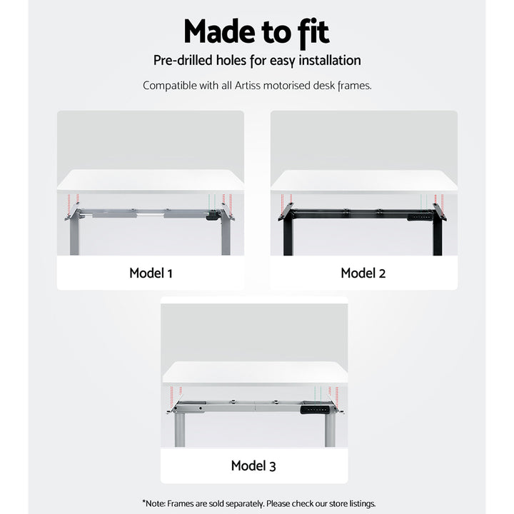 Standing Desk Replacement Table Top 140cm x 70cm - White - Homecoze