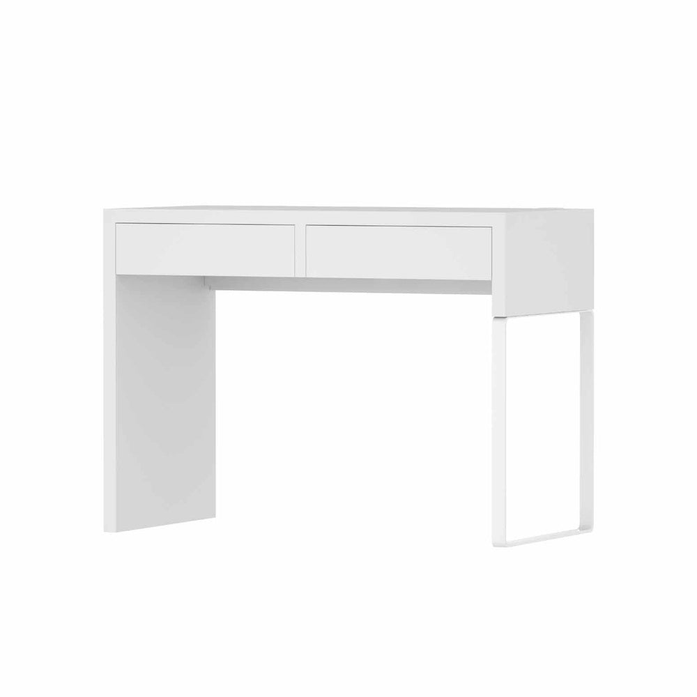 Compact 2-Drawer Computer Desk - White - Homecoze