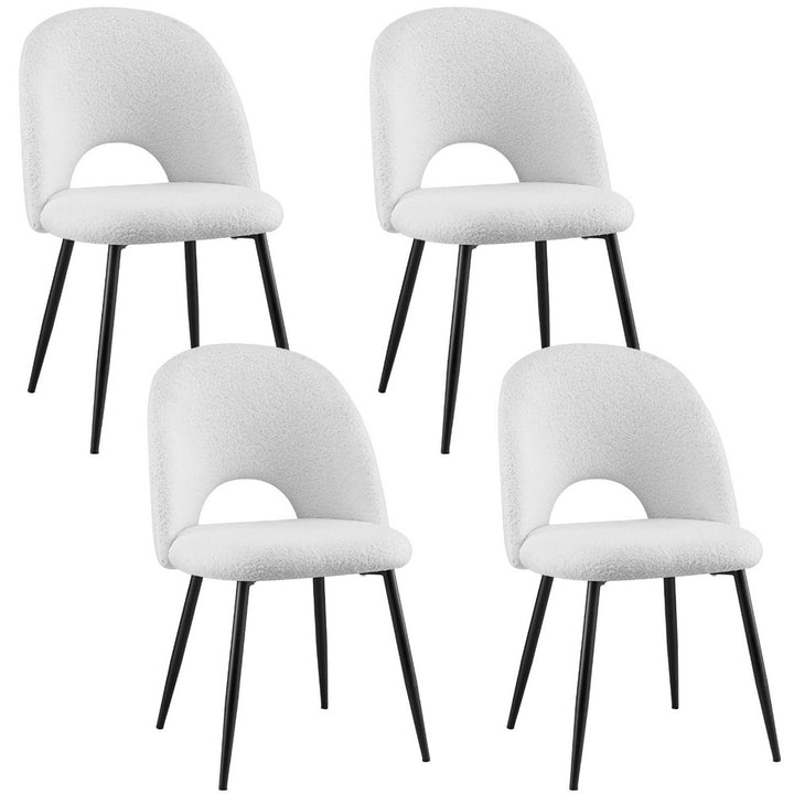 1 Set of 4 Artiss Dining Chair Boucle Sherpa - Homecoze