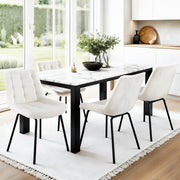Danica (Set of 4) Velvet Dining Chairs - Beige