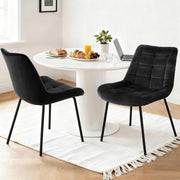 Danica (Set of 2) Velvet Dining Chairs - Black
