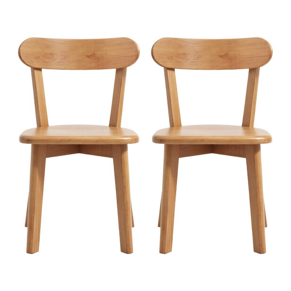 Maple (Set of 2) Wooden Dining Chairs - Natural