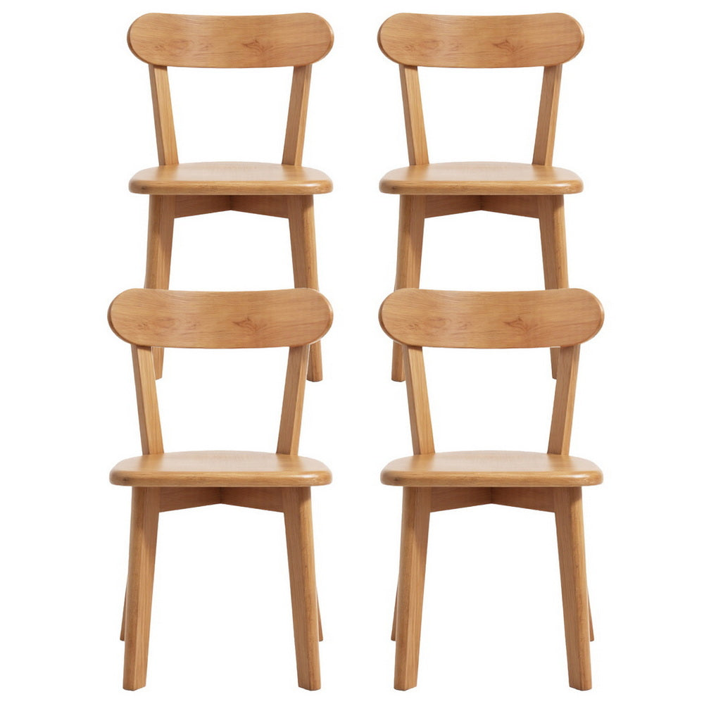 Maple (Set of 4) Wooden Dining Chairs - Natural