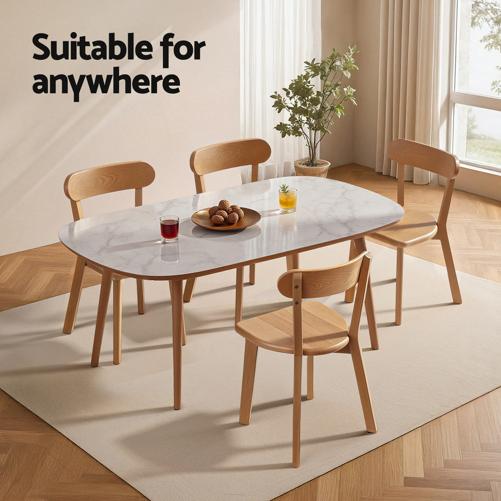 Maple (Set of 4) Wooden Dining Chairs - Natural