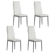 Artiss Dining Chairs Set of 4 Leather Channel Tufted White - Homecoze