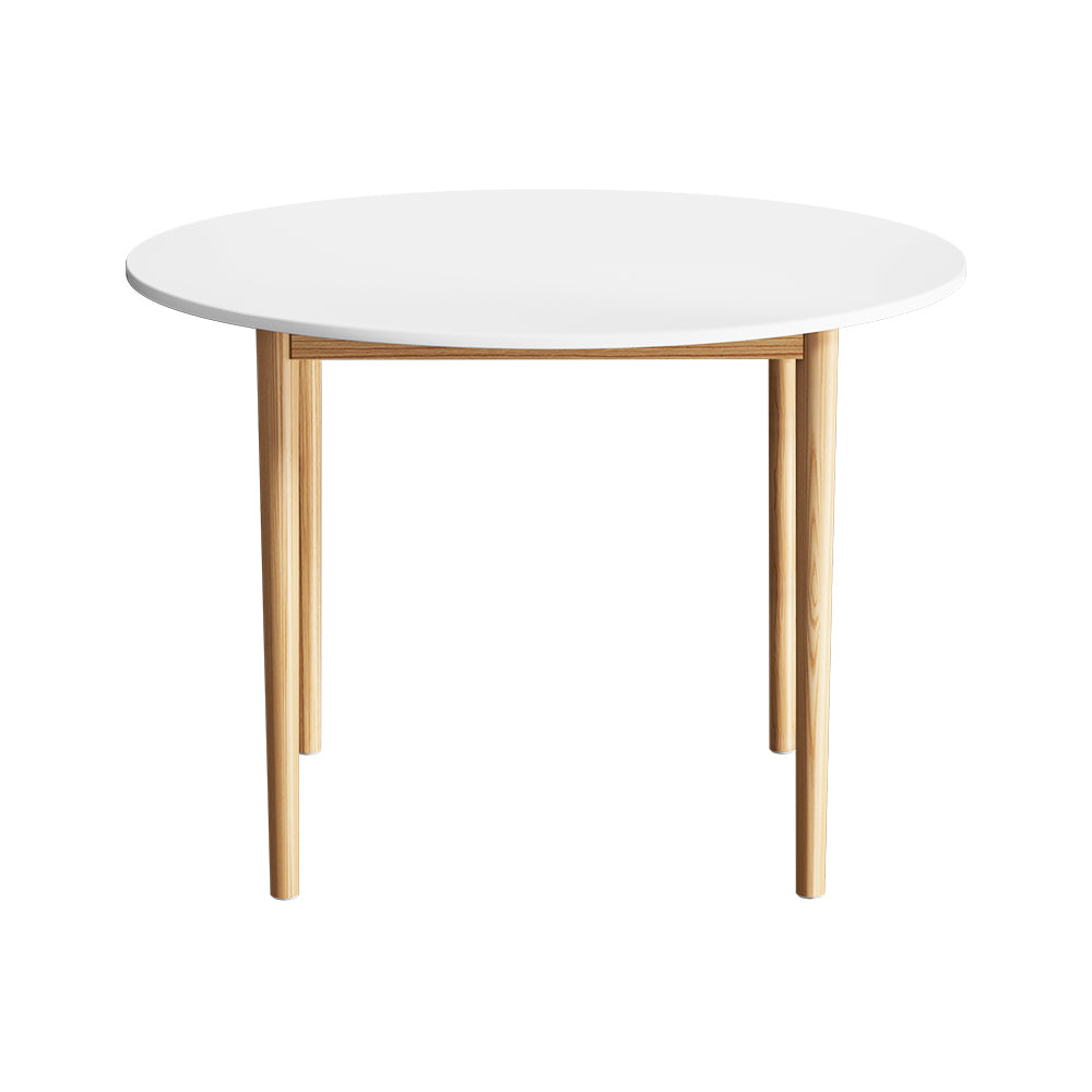 Nordic Style Classic Round Dining Table 108cm - White - Homecoze