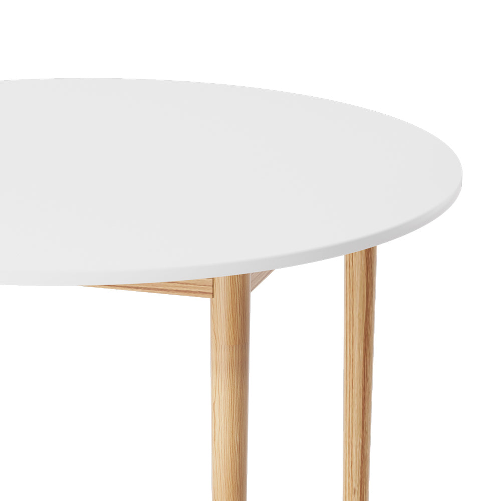 Nordic Style Classic Round Dining Table 108cm - White - Homecoze