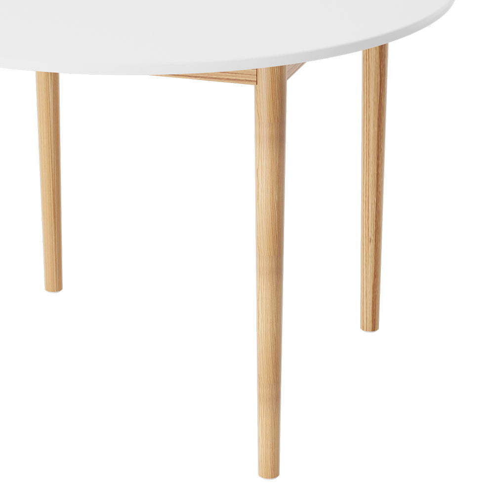 Nordic Style Classic Round Dining Table 108cm - White - Homecoze