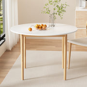 Nordic Style Classic Round Dining Table 108cm - White - Homecoze