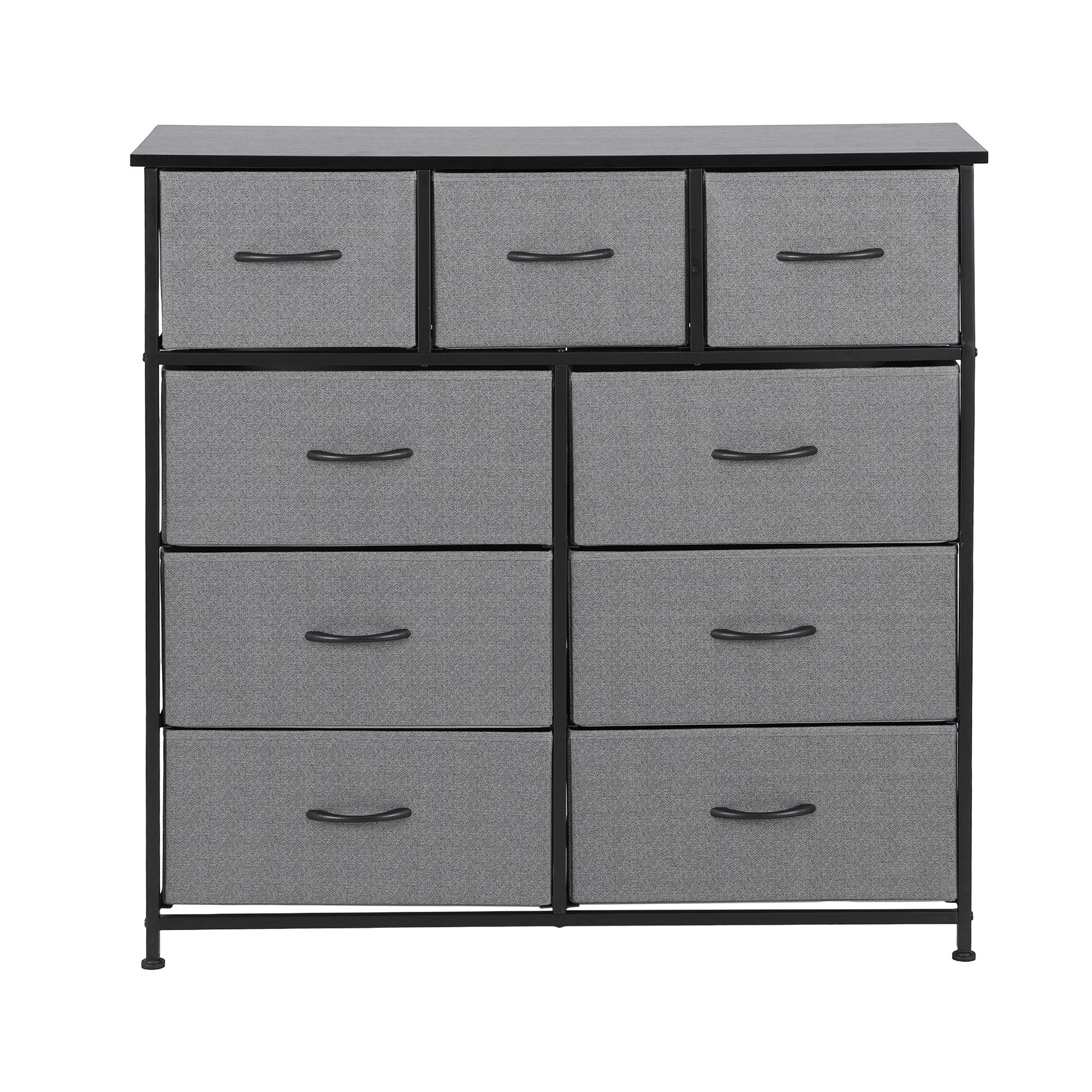 Artiss Chest of 9 Drawers Storage Dresser Tallboy Dark Grey - Homecoze