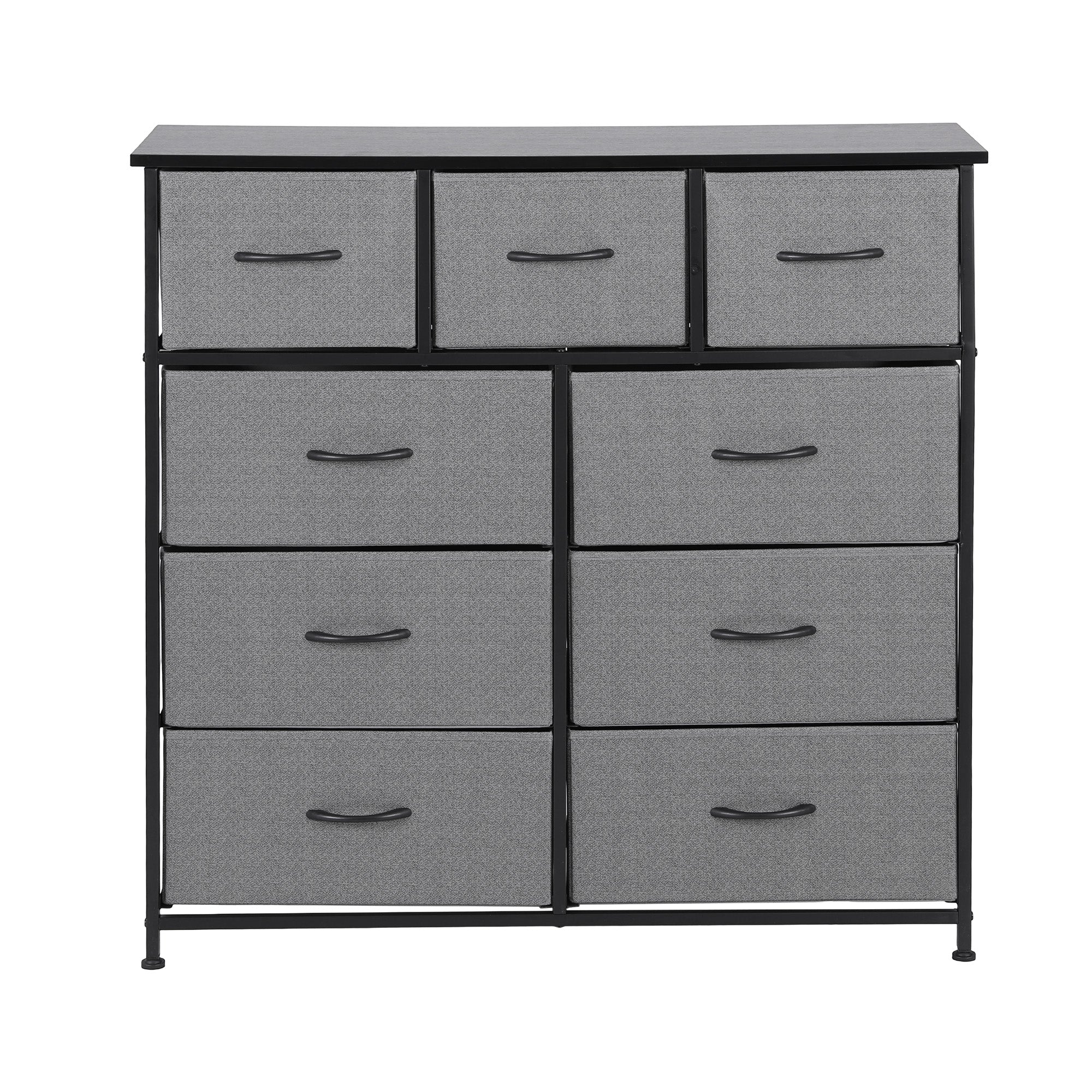 Artiss Chest of 9 Drawers Storage Dresser Tallboy Dark Grey - Homecoze
