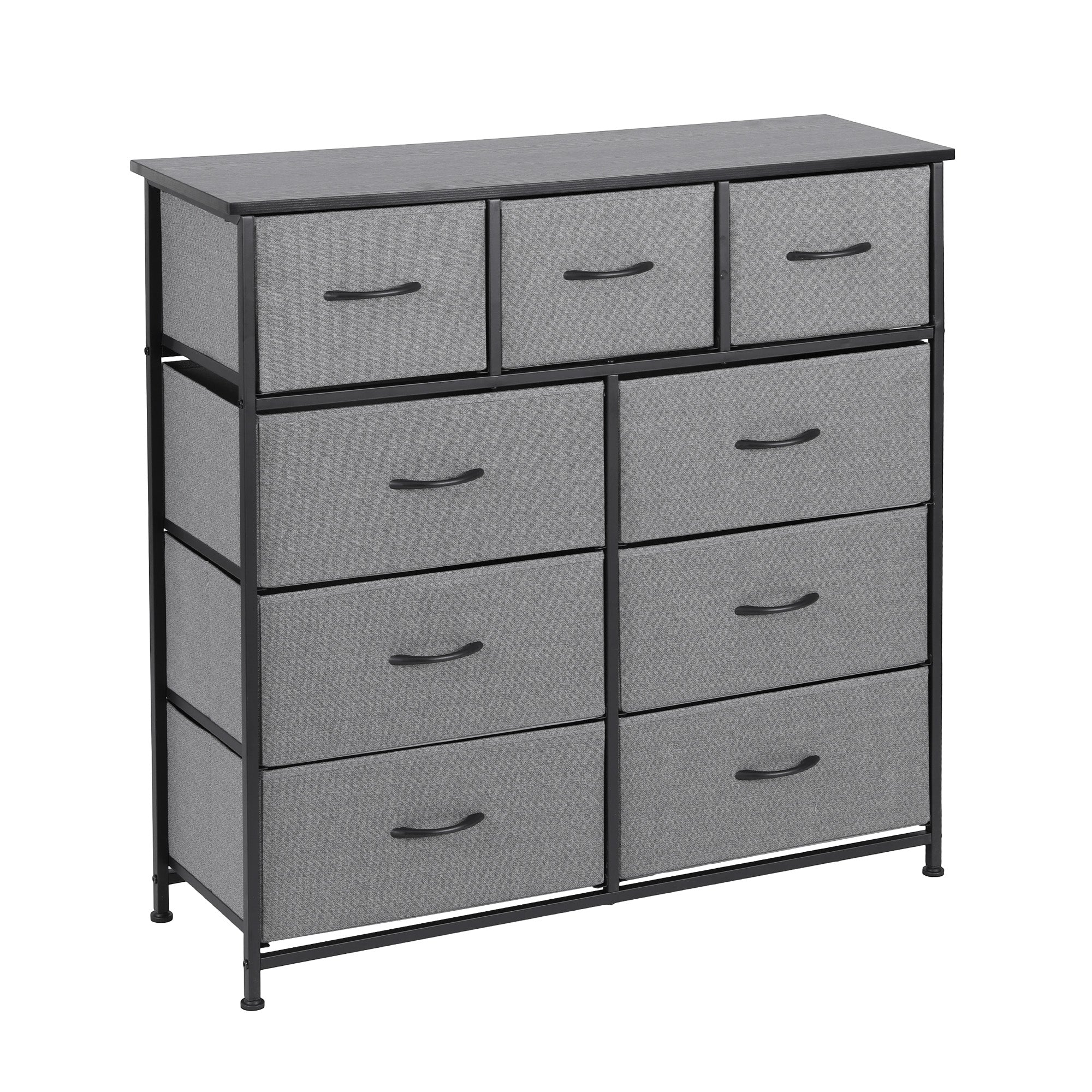 Artiss Chest of 9 Drawers Storage Dresser Tallboy Dark Grey - Homecoze