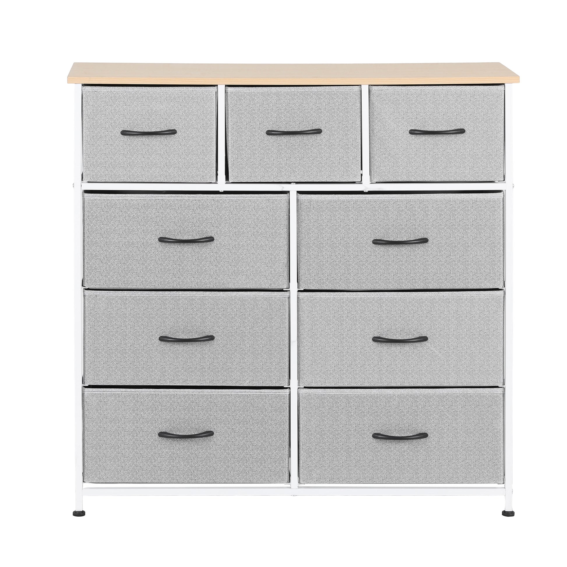 Artiss Chest of 9 Drawers Storage Dresser Tallboy Light Grey - Homecoze