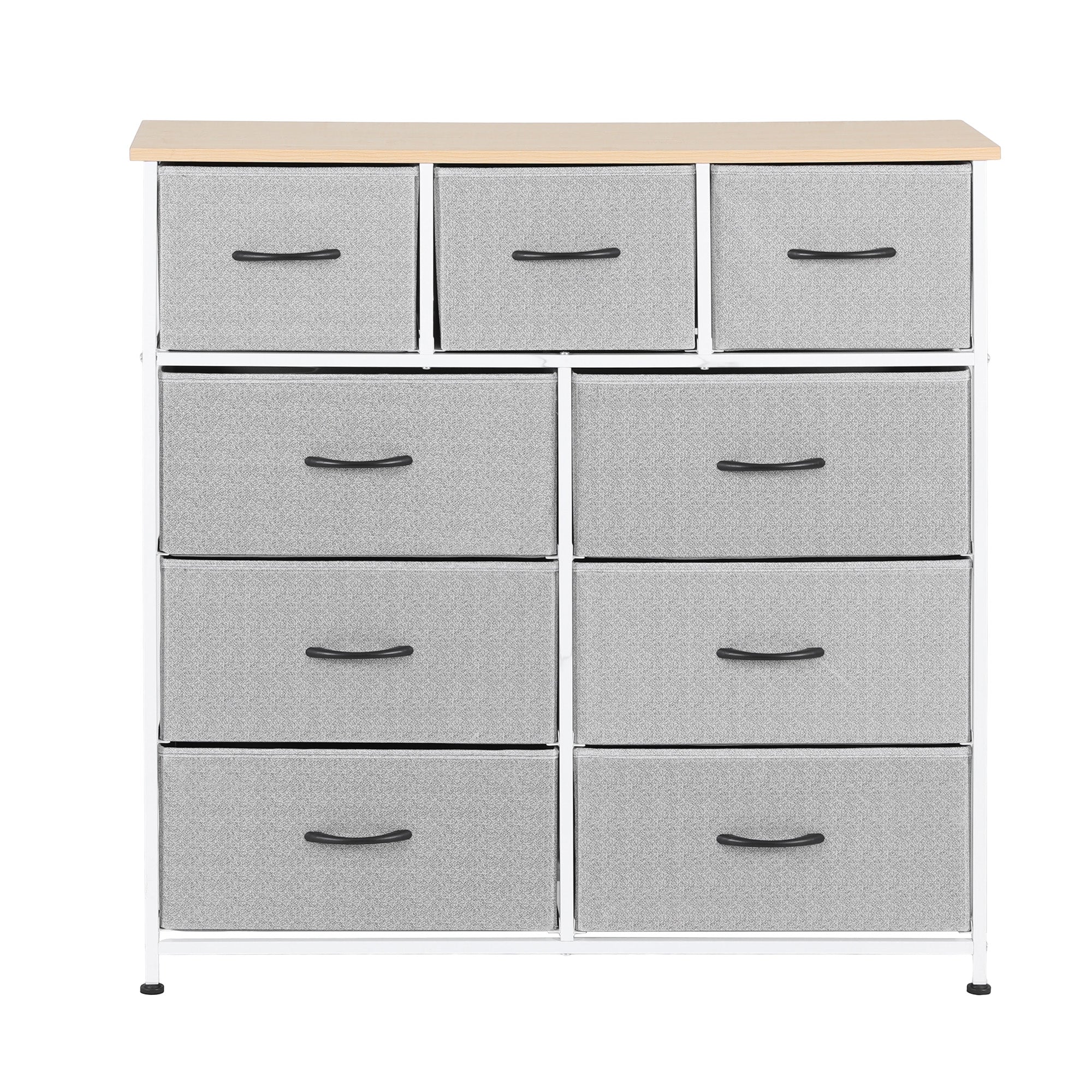 Artiss Chest of 9 Drawers Storage Dresser Tallboy Light Grey - Homecoze